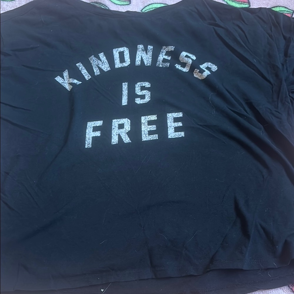 Kids Black T-Shirt - Kindness Is Free